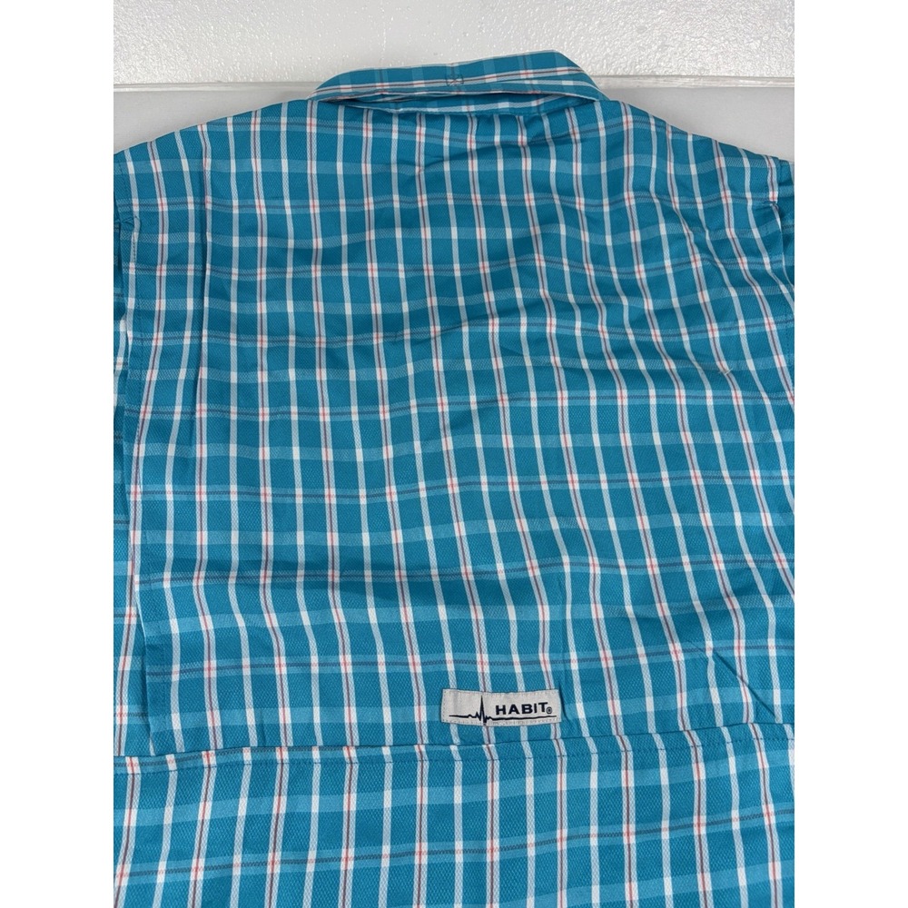 New HABIT MENS Short SLEEVE Crayfish Creek RIVER Vented Outdoor SHIRT Blue S - Picture 5 of 13